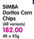 Simba Doritos Corn Chips (All Variants)-48 x 45g
