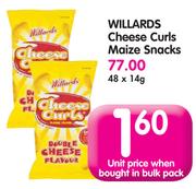 Willards Cheese Curls Maize Snacks-14g