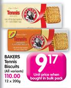 Bakers Tennis Biscuits (All Variants)-12 x 200g