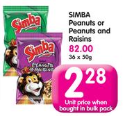 Simba Peanuts Or Peanuts And Raisins-50g