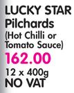  Lucky Star Pilchards (Hot Chilli Or Tomato Sauce)-12 x 400g