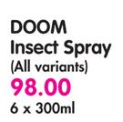 Doom Insect Spray (All Variants)-6 x 300ml