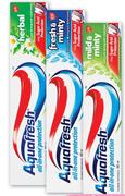 Aquafresh Toothpaste(Fresh & Mild, Herbal, Mild Mint Or Musk)-12x100ml