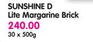 Sunshine D Lite Margarine Brick-30 x 500gm