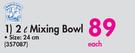 Bakers & Chefs 2Ltr Mixing Bowl-Each