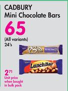 Cadbury Mini Chocolate Bars (All Variants)-24's