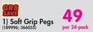 GR8 Save Soft Grip Pegs-Per 24 Pack