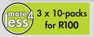 Plastic Hangers-For 3 x 10 Packs