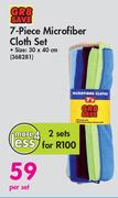 GR8 Save 7 Piece Microfiber Cloth Set-For 2 Sets