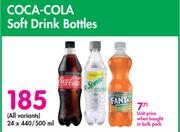 Coca Cola Soft Drink Bottles (All Variants)-24 x 440/500ml