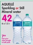 Aquelle Sparkling Or Still Mineral Water-6 x 1.5Ltr