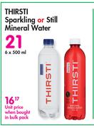 Thirsti Sparkling Or Still Mineral Water-6 x 500ml