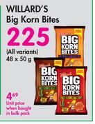 Willards Big Korn Bites (All variants)-48 x 50g