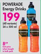 Powerade Energy Drinks (All Variants)-24 x 500ml