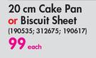 Prestige 20cm Cake Pan Or Biscuit Sheet-Each