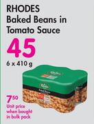 Rhodes Baked Beans In Tomato Sauce-6 x 410g
