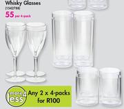 Alplas Whisky Glasses-Per 4 Pack