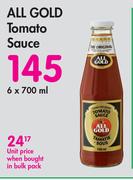 All Gold Tomato Sauce-6 x 700ml