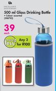 Excellent Houseware 500ml Glass Drinking Bottle-For Any 3