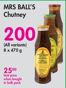 Mrs Ball's Chutney (All Variants)-8 x 470g