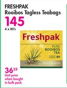 Freshpak Rooibos Tagless Teabags-4 x 80's