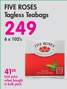 Five Roses Tagless Teabags-6 x 102's