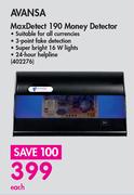 Avansa Max Detect 190 Money Detector-Each