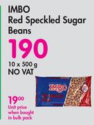 Imbo Red Speckled Sugar Beans-10 x 500g
