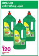 Sunlight Dishwashing Liquid (Lemon Only)-For 3 x 1.5Ltr