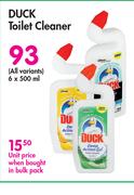 Duck Toilet Cleaner (All Variants)-6 x 500ml 