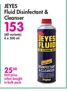 Jeyes Fluid Disinfectant & Cleanser (All Variants)-6 x 500ml 