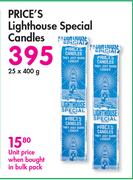 Price's Lighthouse Special Candles-25 x 400g