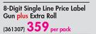 Aro 8 Digit Single Line Price Label Gun Plus Extra Roll-Per Pack