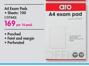 Aro A4 Exam Pads Sheets 100-10's Per Pack