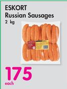 Eskort Russian Sausages-2Kg Each