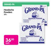 Grand-Pa Headache Powders-38's Each