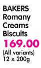 Bakers Romany Creams Biscuits(All Variants)-12x200g