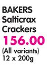 Bakers Salticrax Crrackers(All Variants)-12x200g