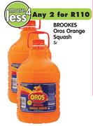 Brookes Oros Orange Squash-2 x 5Ltr
