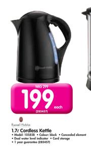 Russell Hobbs Electric Dark Glass Cordless Kettle 1.7L - Yuppiechef