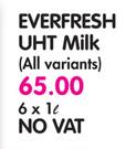 Everfresh UHT Milk-6x1ltr