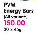 PVM Energy Bars(All variants)-20x45g