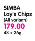 Simba Lay's Chips(All Variants)-48x36g