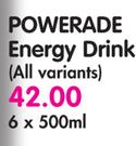 Powerade Energy Drink(All Variants)-6x500ml