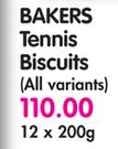 0Bakers Tennis Biscuits(All Variants)-12x200g