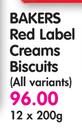 Bakers Red Label Creams Biscuits(All Variants)-12x200g