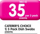  Caterer's Choice 3 Pack Dish Swabs-Per 3 Pack