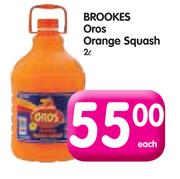 Brookes Oros Orange Squash-2ltr Each