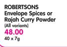  Robertsons Envelope Spices Or Rajah Curry Powder(All Variants)-40x7g