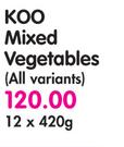 Koo Mixed Vegetable(All Variants)-12x420g